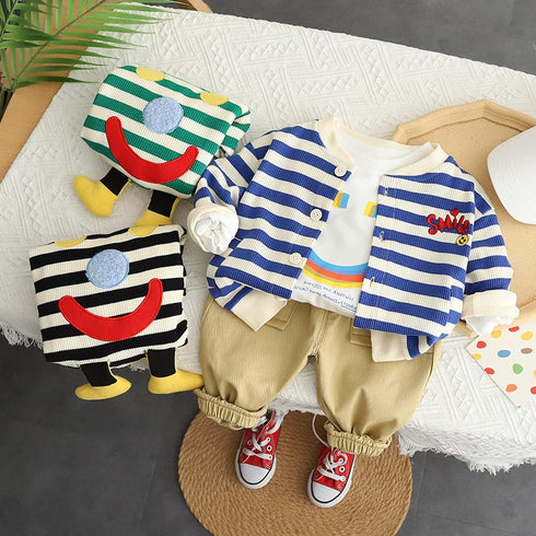 Boys Spring and Autumn Three-Piece Set